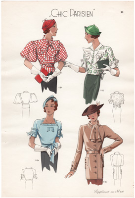 chic parisien fashion illustration 1934